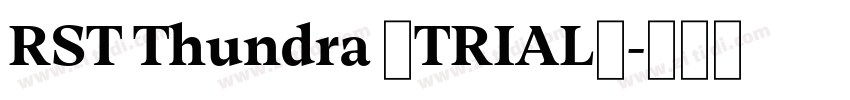 RST Thundra (TRIAL)字体转换